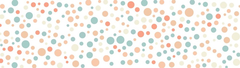 Pastel polka dot seamless pattern