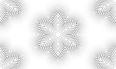 Poster - Abstract pattern of many dots on a white background.