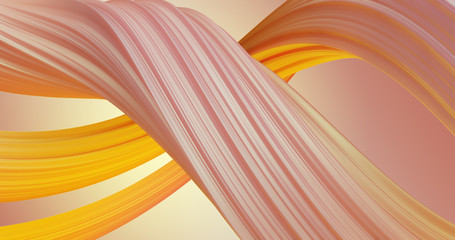 Poster - abstract colorful orange and pink pastel swirl, natural curve art background. curved and wavy patter