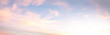 light soft panorama sunset sky background with pink clouds