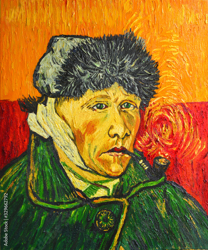 Fototapety Vincent van Gogh  olej-na-plotnie-50x60-cm-reprodukcja-autoportret-van-gogh-obraz-olejny