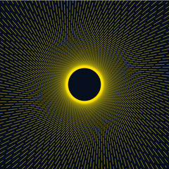 Aufkleber - golden color lines. sunrays halftone concept