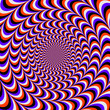 Rounded color optical illusion. Art psychedelic design.