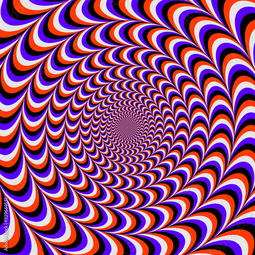 Fotomural rounded color optical illusion. wzves design