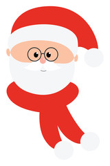 Poster - Santa claus, illustration, vector on white background.