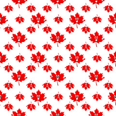 Sticker - Canadian leaf, illustration, vector on white background.