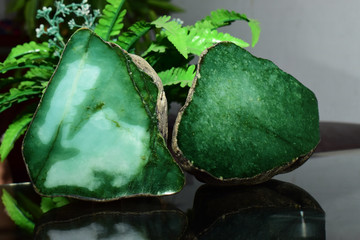 Sticker - Real jade Natural sparkling green color