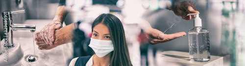 Fotomural Coronavirus corona virus prevention for COVID-19 banner