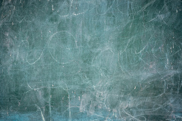 Close up of Old blackboard with white chalk background, Grunge texture.