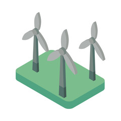 Sticker - windmill energy environmental isolated icon