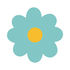 Sticker - cute spring flower on white background