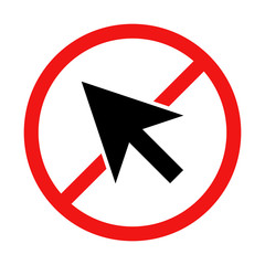 Sticker - Vector No Cursor Sign Illustration