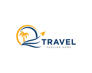 travel logo icon design vector