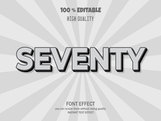 Modern 3d text effect, editable font effect