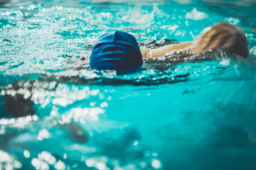 woman in swimming pool