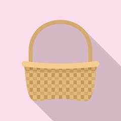 Aufkleber - wicker basket icon. flat illustration of wicker basket vector icon for web design