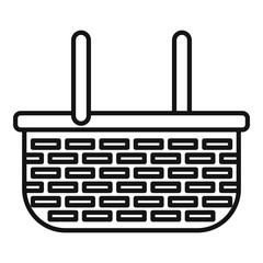 Poster - wicker picnic icon. outline wicker picnic vector icon for web design isolated on white background