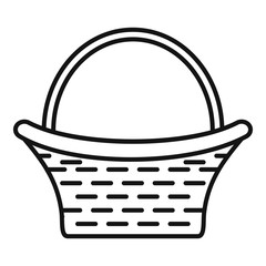 Poster - market wicker icon. outline market wicker vector icon for web design isolated on white background