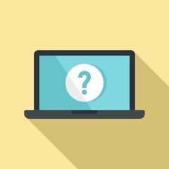 Poster - laptop password request icon. flat illustration of laptop password request vector icon for web desig