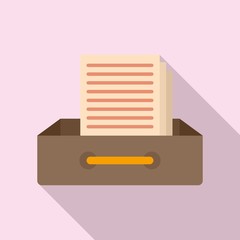Poster - Request archive folder icon. Flat illustration of request archive folder vector icon for web design