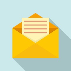Poster - Mail letter icon. Flat illustration of mail letter vector icon for web design