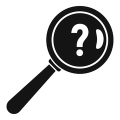 Poster - request magnifier question icon. simple illustration of request magnifier question vector icon for w