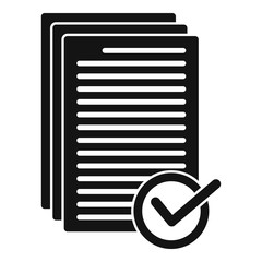 Poster - Receive approved documents icon. Simple illustration of receive approved documents vector icon for web design isolated on white background