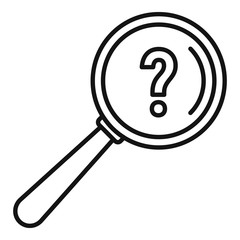 Poster - request magnifier question icon. outline request magnifier question vector icon for web design isola
