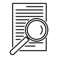 Poster - paper office request icon. outline paper office request vector icon for web design isolated on white