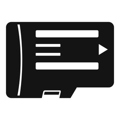 Poster - Phone micro sd card icon. Simple illustration of phone micro sd card vector icon for web design isolated on white background
