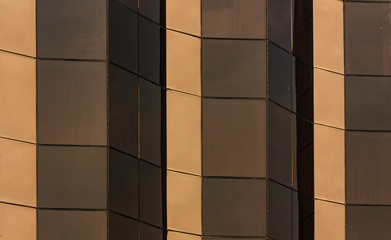 Detail shot of a glass skyscrapper in Mumbai India