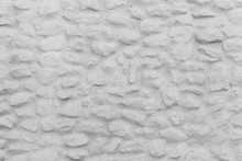 Old White Stone Wall Front View, Background Texture