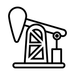 Sticker - oil refinery , line style icon