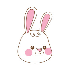 Poster - cute little rabbit head easter character