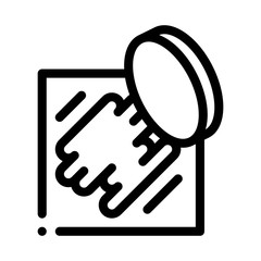 Poster - Erase Coin Numbers Icon Vector. Outline Erase Coin Numbers Sign. Isolated Contour Symbol Illustration