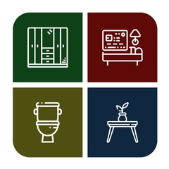 Sticker - room icon set