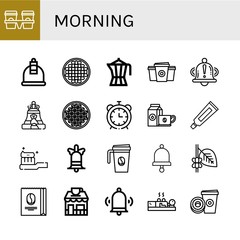 Wall Mural - morning icon set