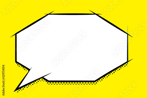 アメコミ 八角形 マンガの吹き出し コメントバルーン テキストボックス 手描き ドットの影付き Illustration Of Text Box Stock Vector Adobe Stock