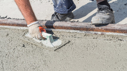 Heavy work for a construction worker on the site.