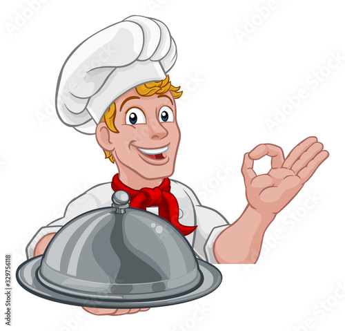 A chef cook man cartoon cha...