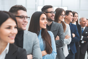 professional team of business people standing together.