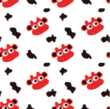 Red Cow Pattern. Print. Texture. Abstract. Spots