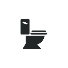 Poster - Apartment toilet Icon vector sign isolated for graphic and web design. toilet cleaning symbol template color editable on white background