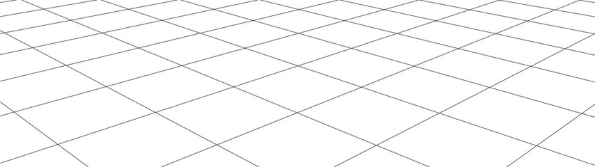 Poster - Vector perspective grid. Detailed lines forming an abstract background