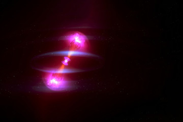 Neutron star with a glow. Elements of this image were furnished by NASA.