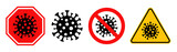 Fototapeta  - Stop coronavirus icon vector sign