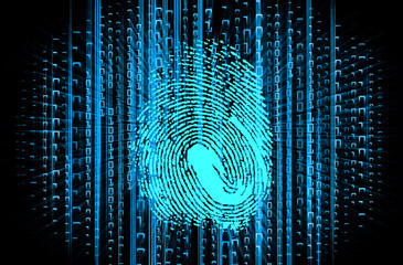 safety concept, closed padlock on digital, cyber security, blue abstract hi speed internet technolog