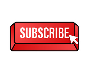 Aufkleber - subscribe with cursor button. internet icon. pointer click icon. vector stock illustration.