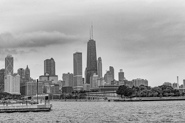 Wall Mural - Skyline of Chicago from lake Michigan