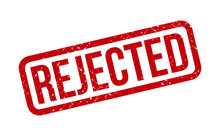 Rejected Rubber Stamp. Red Rejected Rubber Grunge Stamp Seal Vector Illustration - Vector